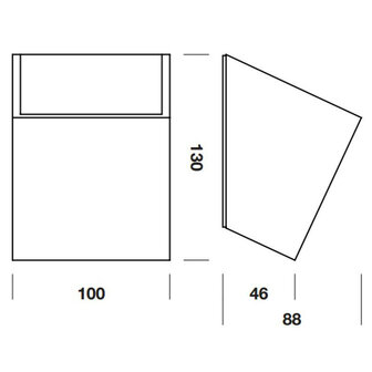 25&deg; wall led wandlamp TossB 