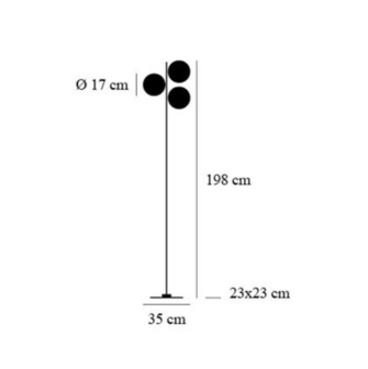 Lederam f3 vloerlamp Catellani&amp;Smith