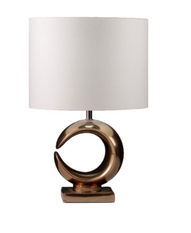 Luna &Oslash; 37 cm golden brons tafellamp Stout 