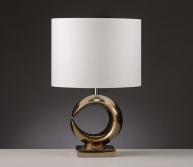 Luna &Oslash; 37 cm golden brons tafellamp Stout 
