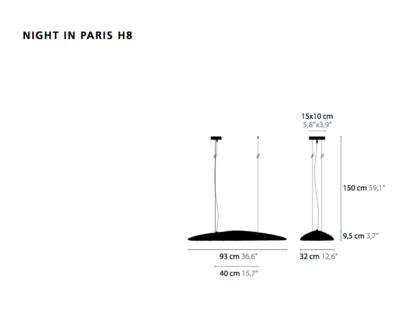 Night in paris h8 hanglamp Ilfari