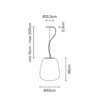 Lumi baka led hanglamp Fabbian 