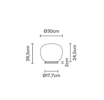 Lumi mochi &Oslash;30 cm tafellamp Fabbian 