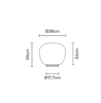 Lumi mochi &Oslash;38 cm tafellamp Fabbian 