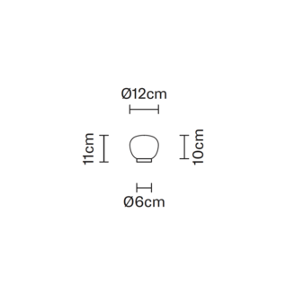 Lumi mochi &Oslash;12 cm tafellamp Fabbian 