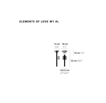 Elements of love w1 xl wandlamp Ilfari
