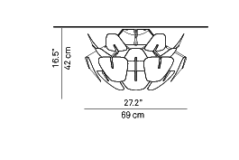 Hope d66/12p &Oslash; 69 cm plafondlamp Luceplan