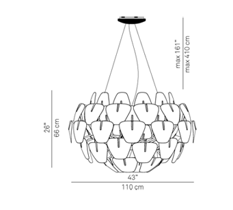 Hope d66/42 110 cm hanglamp Luceplan