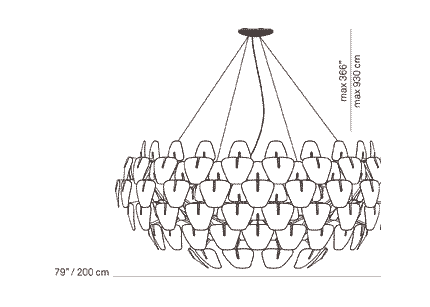 Hope d66/105 200 cm hanglamp Luceplan