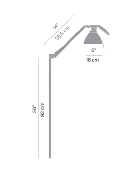Fortebraccio d33nt.100 on/off vloerlamp Luceplan - sale 