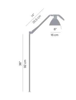 Fortebraccio d33nt.100 on/off vloerlamp Luceplan 