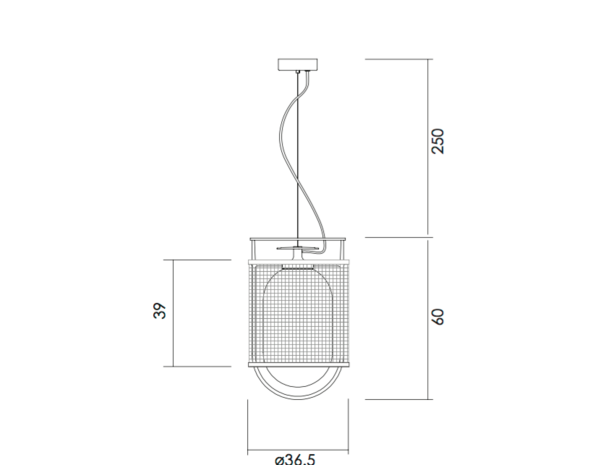 DengLong T PE indoor hanglamp Parachilna 