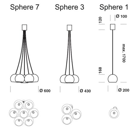 Sphere 3 hanglamp TossB 