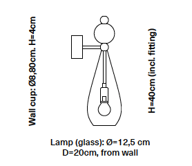 Smykke wandlamp Ebb & Flow