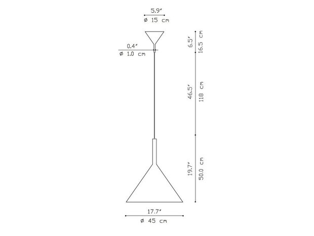 Funnel led hanglamp Vertigo Bird 