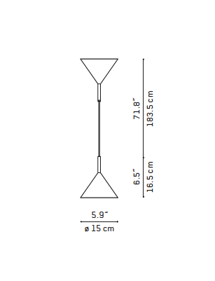 Funnel mini gu10 hanglamp Vertigo Bird 