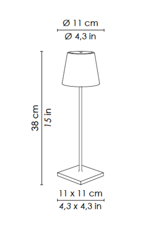 Poldina pro portable tafellamp Zafferano 