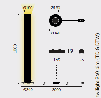 Twilight led 360 dim to warm vloerlamp Belux