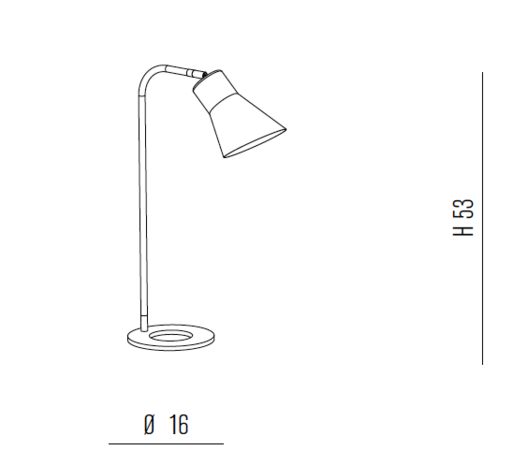 Conico tafellamp Metal Lux