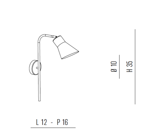 Conico wandlamp Metal Lux