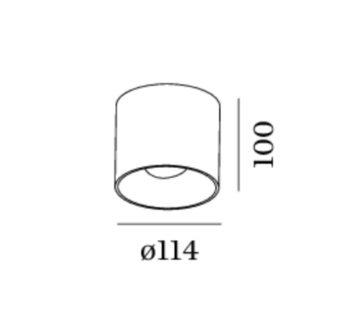 Ray 1.0 gu10 opbouwspot Wever & Ducre 