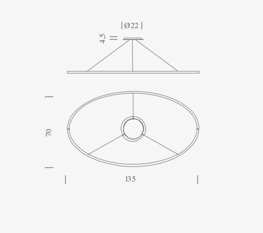 Ellisse Major downlight hanglamp Nemo Lighting 