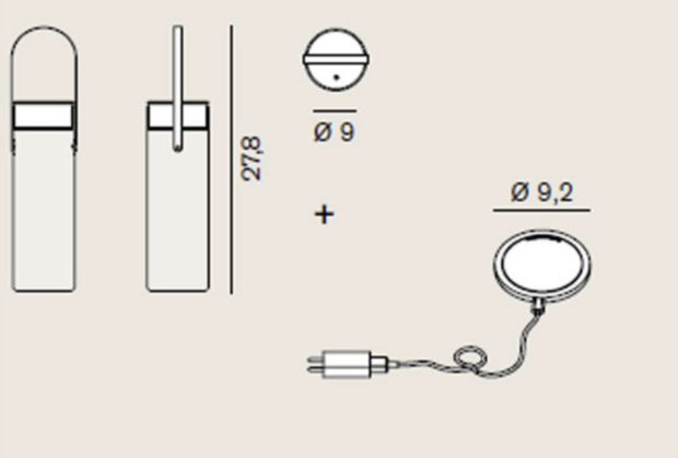 Chiardiluna portable tafellamp Rotaliana