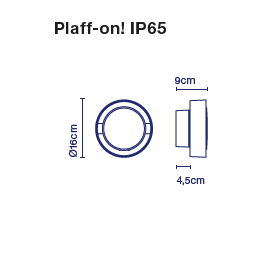 Plaff-on 16 ip65 outdoor plafondlamp Marset 