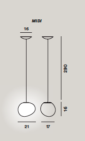 Gregg midi hanglamp Foscarini