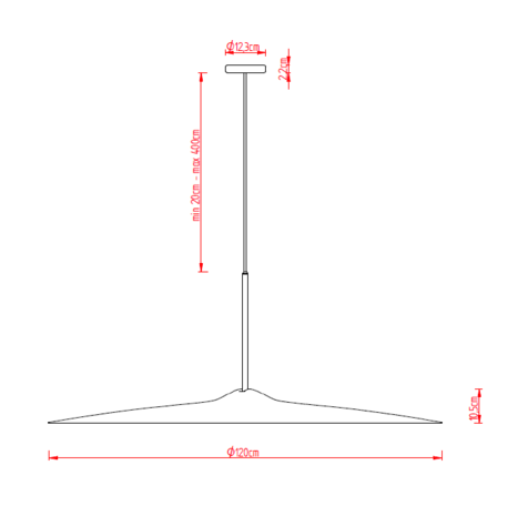 Acustica Ø 120 cm hanglamp Fabbian 