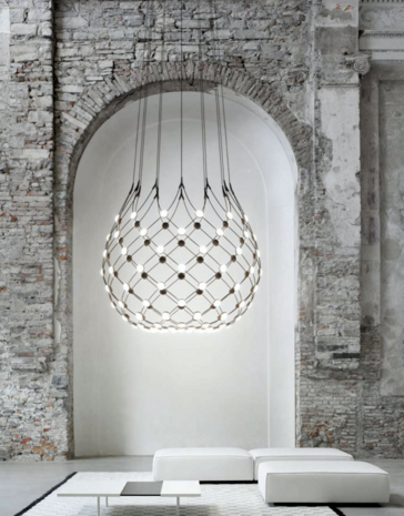 Mesh D86 Ø80 cm met 1 mtr kabel hanglamp Luceplan 