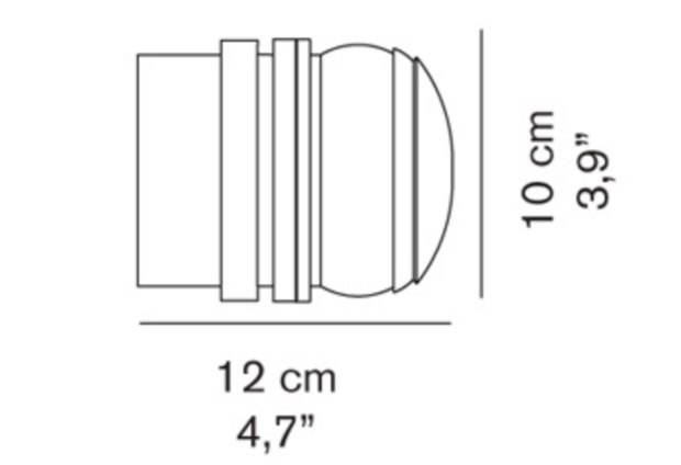 Fresnel 1148 IP44 wandlamp Oluce 