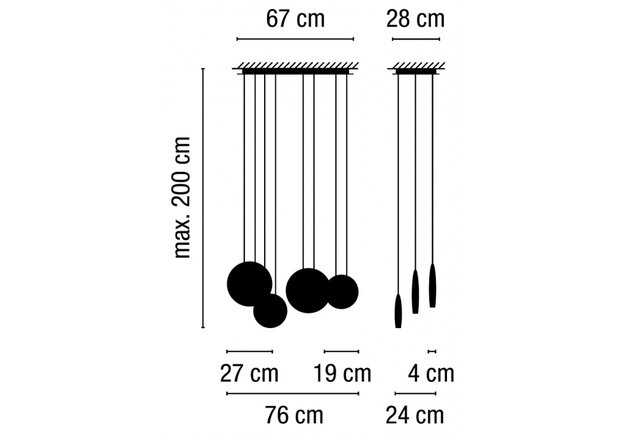 Cosmos 2515 led hanglamp Vibia 