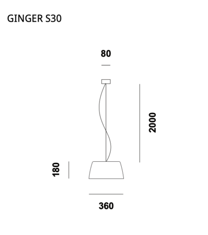 Ginger s30 hanglamp Prandina 
