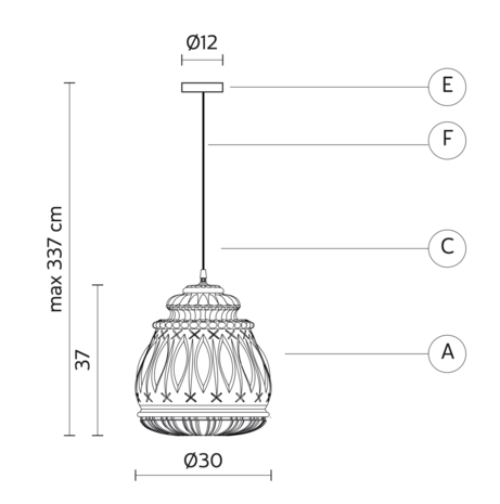 Ginger SE116 3 F outdoor hanglamp Karman Italia 