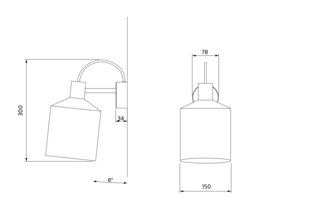 Silo wandlamp Zero