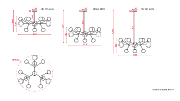 552.12 Chandelier Nabila hanglamp Tooy