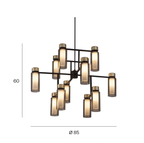 560.12 Osman Chandelier 12 Luci hanglamp Tooy