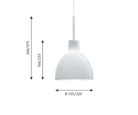 Toldbod 220 glas hanglamp Louis Poulsen - sale 