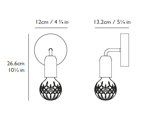 Frosted Crystal bulb wandlamp Lee Broom 