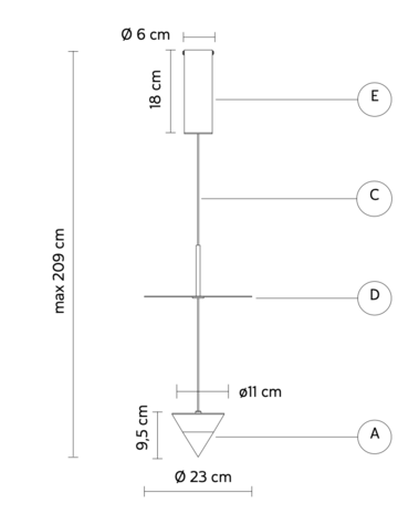 Stralunata 1N hanglamp Karman Italia 