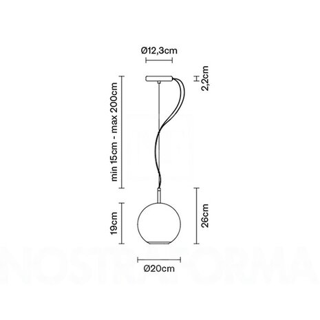 Beluga Royal D57 Ø 20 cm hanglamp Fabbian