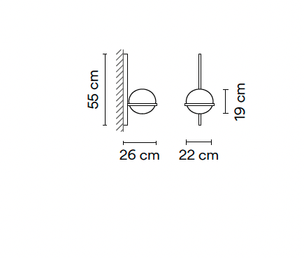 Palma 3710 wandlamp Vibia 