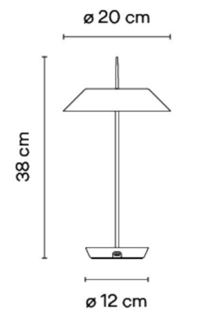 Mayfair mini 5495 portable tafellamp Vibia 