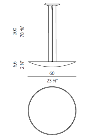 Gong 60 cm hanglamp Panzeri