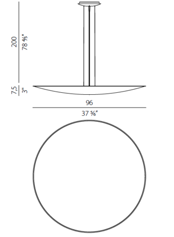 Gong 100 cm hanglamp Panzeri