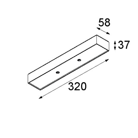 Minude Jack 2x Square ceiling base opbouwspot Modular