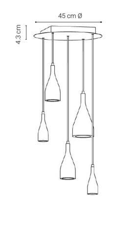 Timber Chandelier 5 hanglamp Hollands Licht