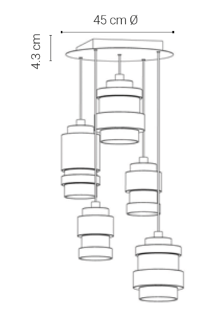 Axle Chandelier 5 hanglamp Hollands Licht