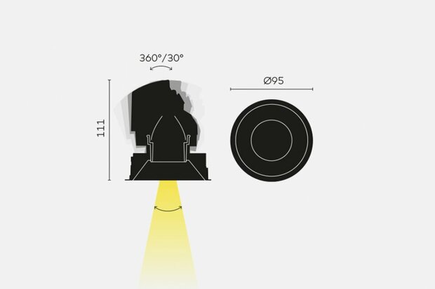 Aplis 80 directional LED inbouwspot Kreon